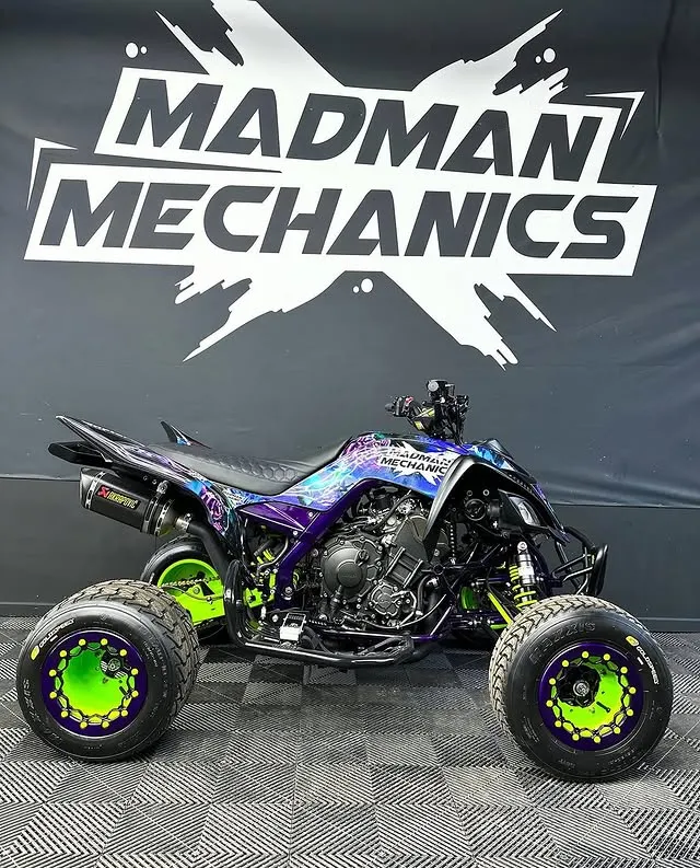 Custom Raptor 700R Purple with carbon fiber upgrades