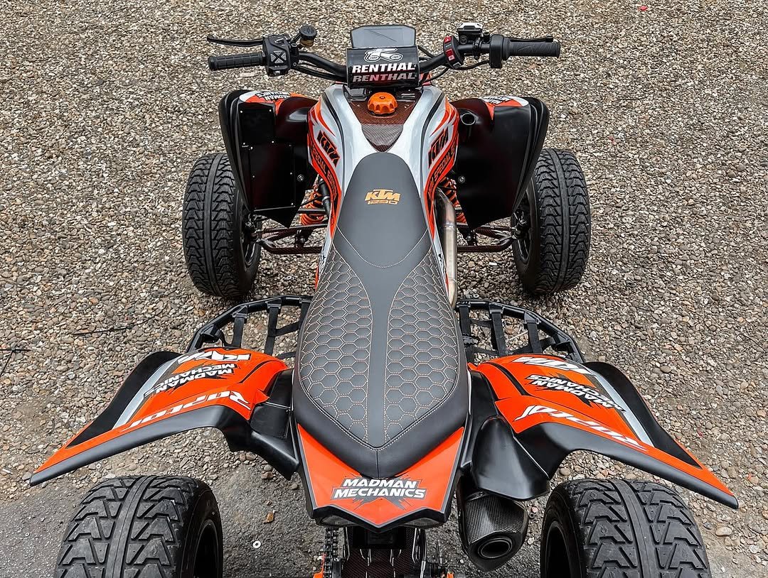Shop Mad Man Mechanics KTM 1290 Raptor with 1301cc superbike power, carbon fiber styling, race-ready suspension