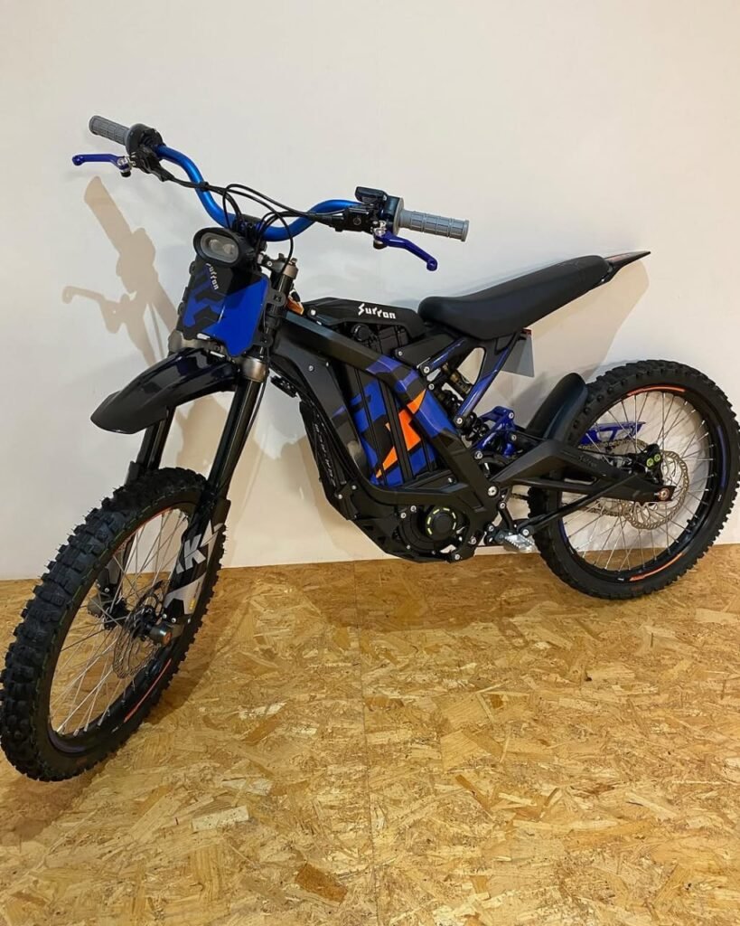 Buy the Mad Man Mechanics 2023 Surron LBX in brand-new condition with 0 miles, custom blue and orange upgrades, 2 keys, charger included, and nationwide shipping available.