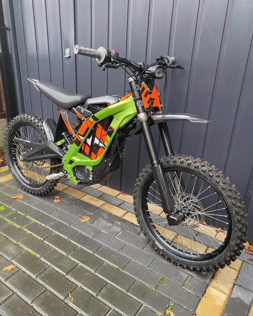 Buy the Mad Man Mechanics 2025 Surron Light Bee X. Rare green edition with carbon plastics, 2026 graphics, only 16 miles, premium upgrades, and nationwide shipping.