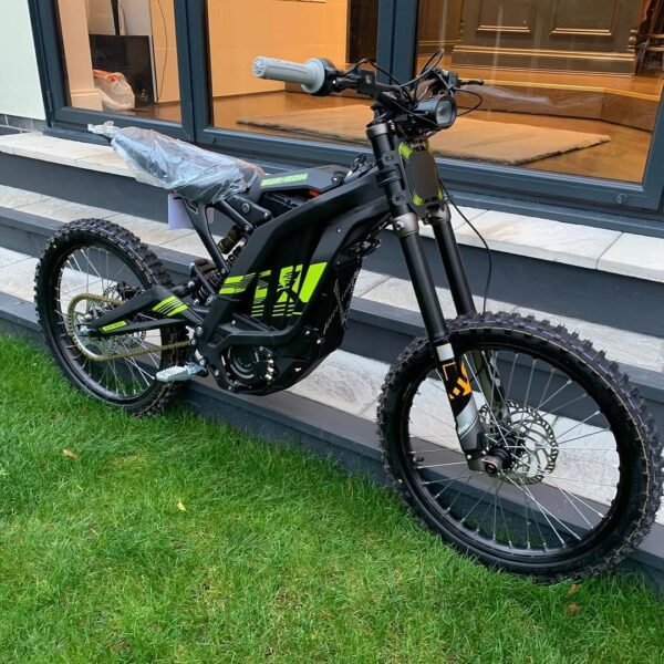 Buy the Mad Man Mechanics 2024 Surron LBX Black & Blue. Lightweight electric dirt bike with instant torque, off-road performance, and nationwide shipping available.