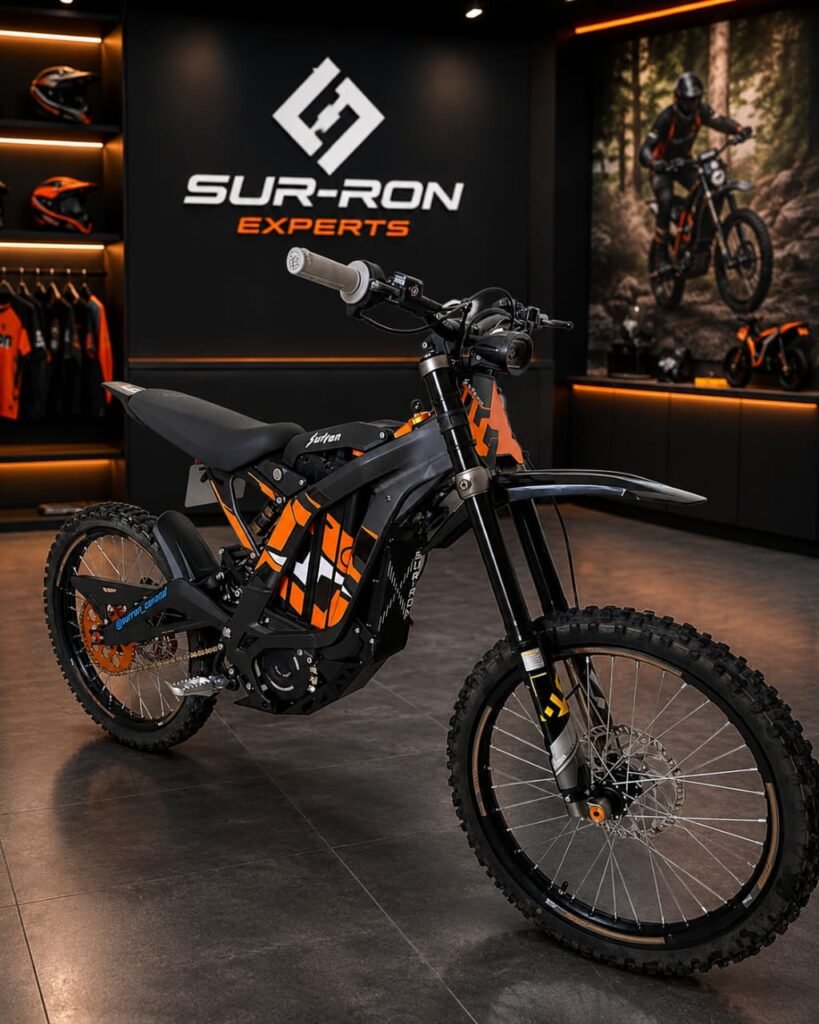 Buy the Mad Man Mechanics 2026 Surron Light Bee with 72V kit, Fox 40 forks, EXT shock, carbon fibre upgrades, supermoto wheels, and only 6 miles.